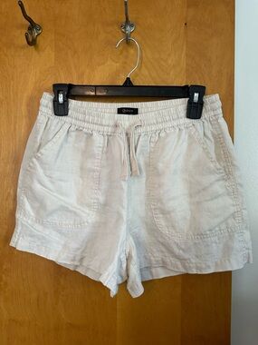 Quince Women's Cream Linen Drawstring Shorts Size S
